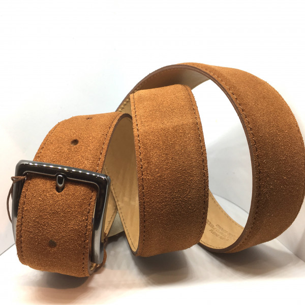 Ceinture cuir daim camel - Atelier Bower