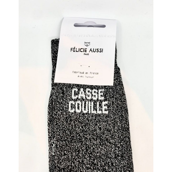 Chaussettes " Casse-couille " paillettes - Félicie Aussi