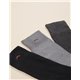 Pack de 3 chaussettes gaufré noir & gris - M.Moustache