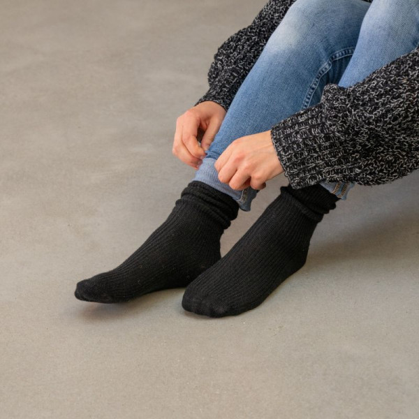 Chaussettes noires en laine - BILLYBELT