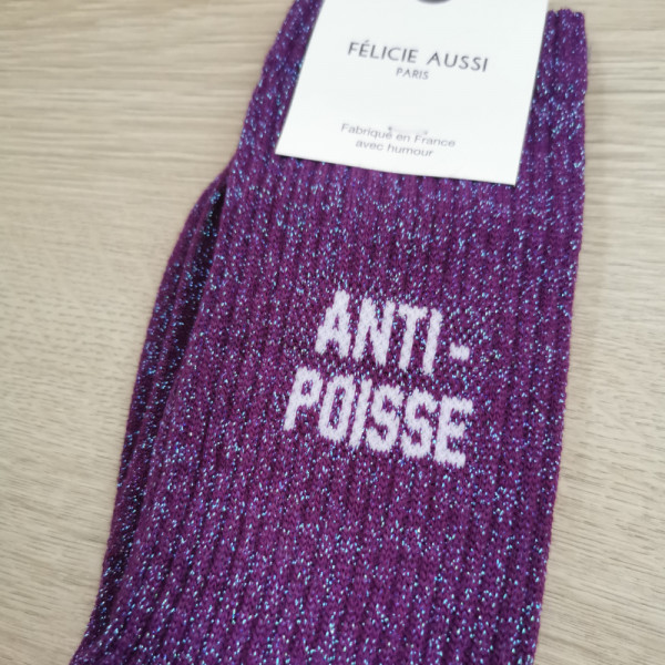 Chaussettes " Anti-poisse " paillettes - Félicie Aussi