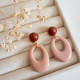 Boucles d'oreilles Lou vieux rose - Numette