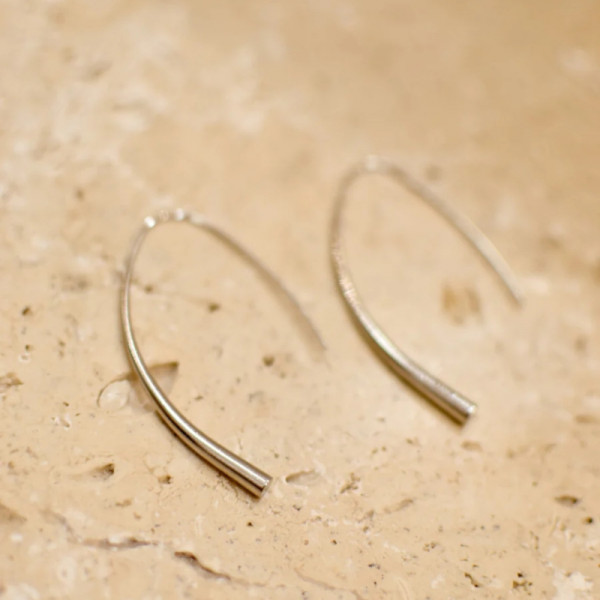 Boucles d'oreilles Pina argentées