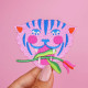 Patch thermocollant Tiger Pink Limistic