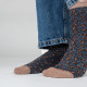 Chaussettes paillettes léopard marine/marron - Billybelt