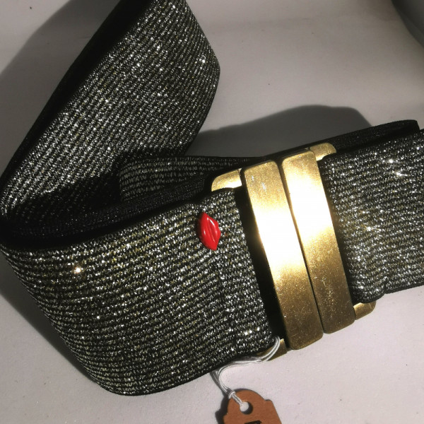 Ceinture noire pailletée