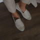 Chaussons beige paillettes