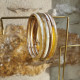 Bracelet jonc en corne champagne