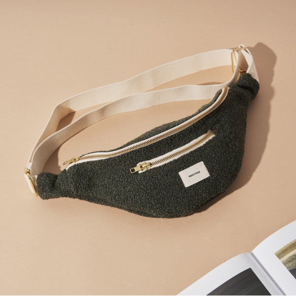 Sac banane bouclette vert Laia