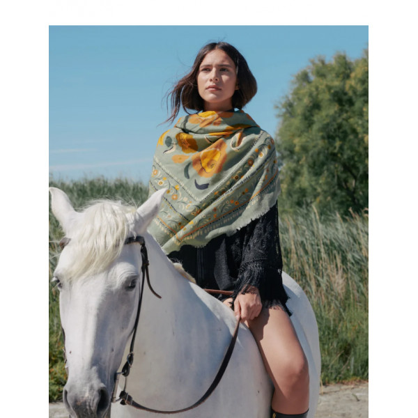 Foulard Balkans olive - Maradji