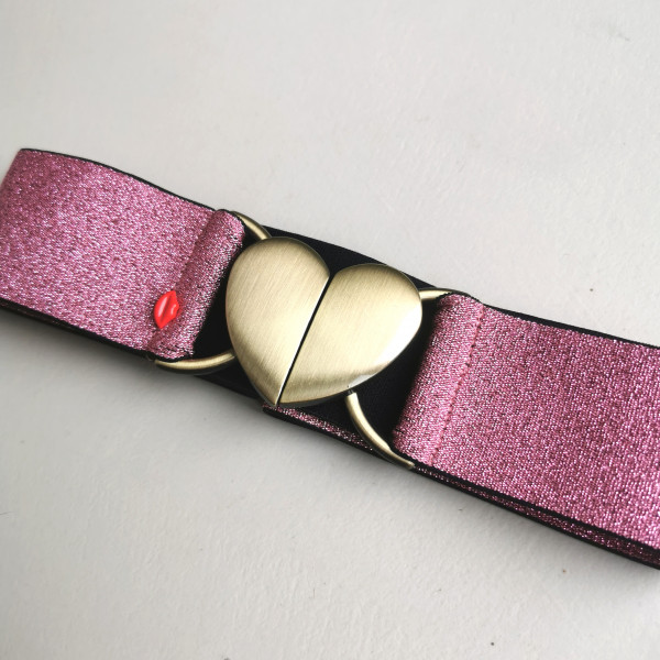 Ceinture rose pailletée