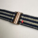 Ceinture rayée bleu marine et doré