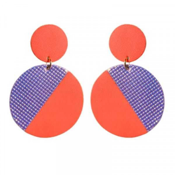 Boucles d'oreilles Jim orange/irisé - Demisel