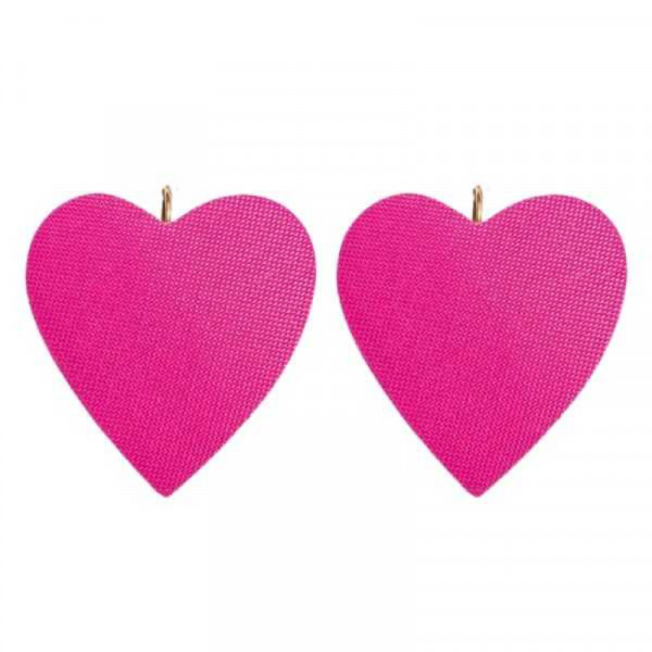 Boucles d'oreilles Amour fuschia - Demisel