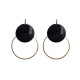 Boucles d'oreilles Mona noir vernis - Demisel