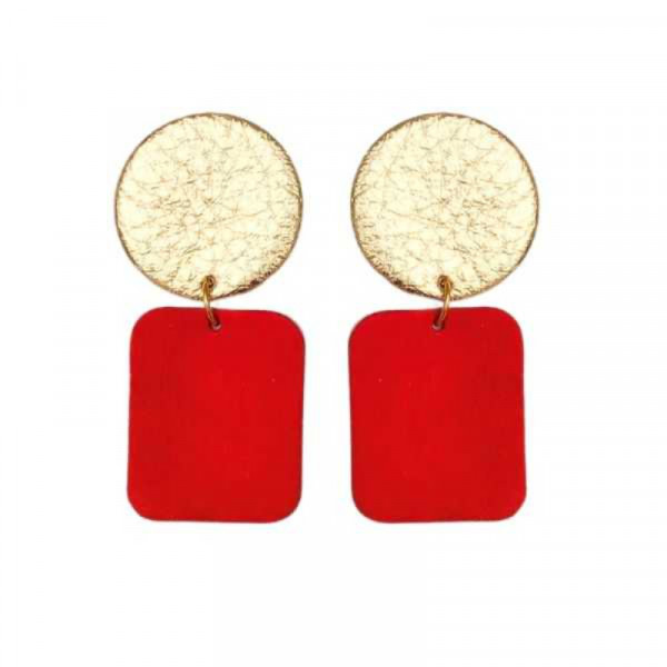 Boucles d'oreilles Georges rouge velours - Demisel