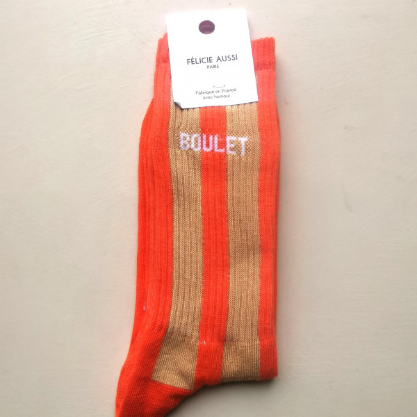 Chaussettes "Boulet " à rayures - Félicie Aussi