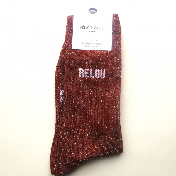 Chaussettes " Relou " à paillettes - Félicie Aussi