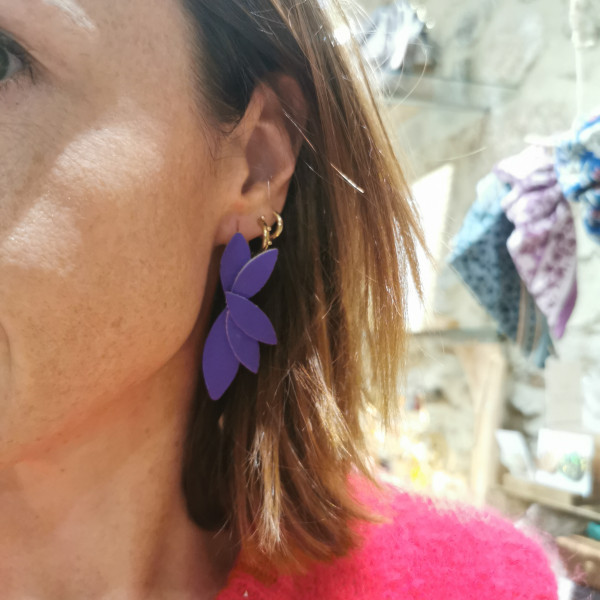 Boucles d'oreilles Iris Violet - Demisel