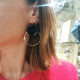 Boucles d'oreilles Mona noir vernis - Demisel