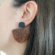 Boucles d'oreilles Pia caramel - Numette